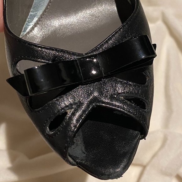 Via Spia black peep-toe pump - sz 7.5 - Picture 7 of 12